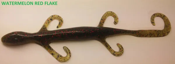 Double Z Lures 8" Lizard Watermelon Red Flake