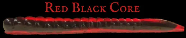 Double Z Customer Lures 10" Bull Whip Worm Red Black Core