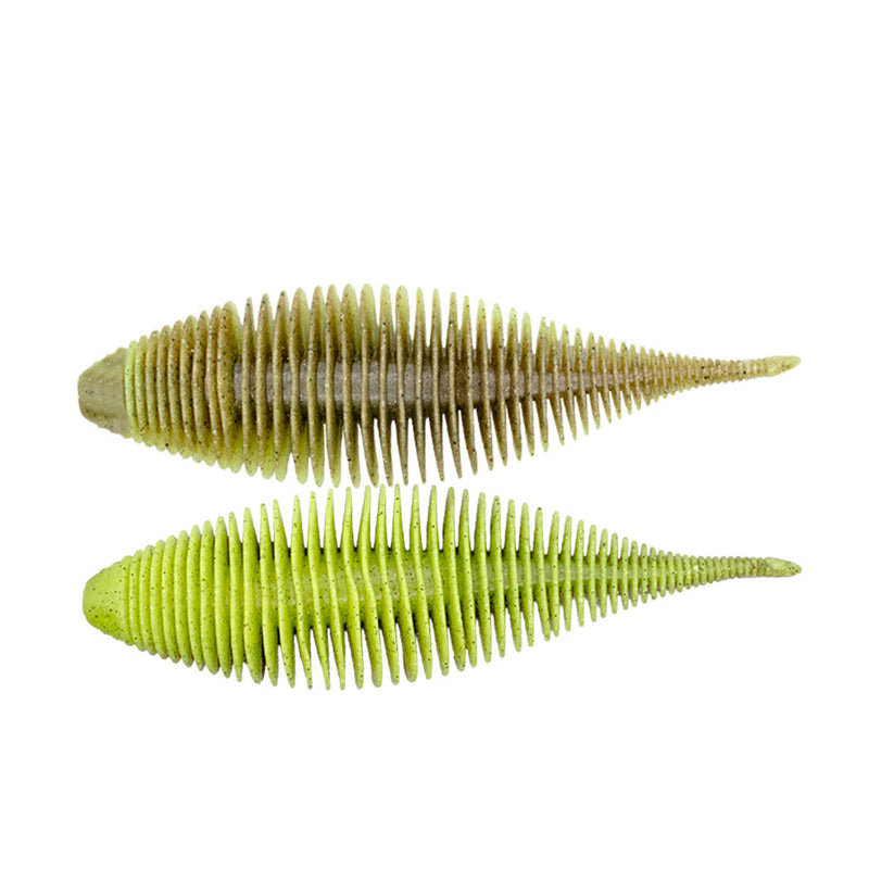 Geecrack Bellows Shad Green Pumpkin Chartreuse