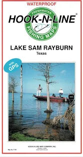 Hook N Line Topographical Fishing Map of Lake Sam Rayburn (Rayburn Reservior)