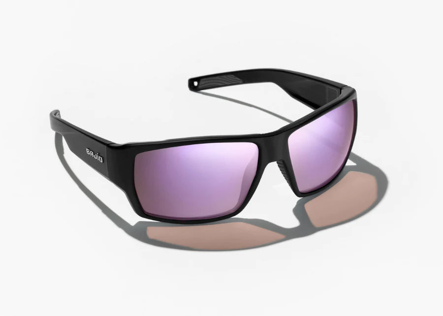 Bajio Vega Sunglasses Black Matte/Rose Mirror Glass