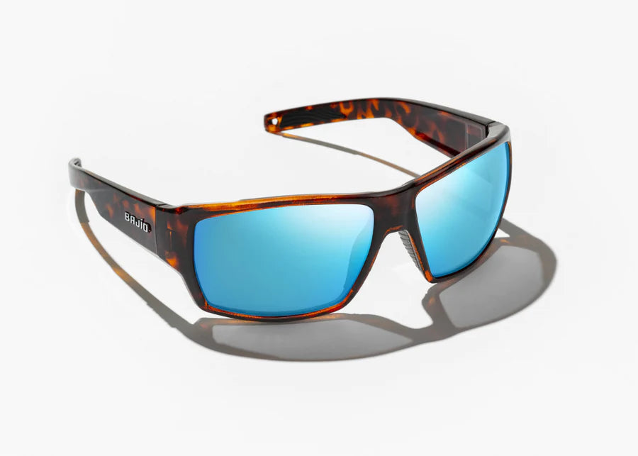 Bajio Vega Sunglasses Brown Tortoise/Blue Mirror Glass
