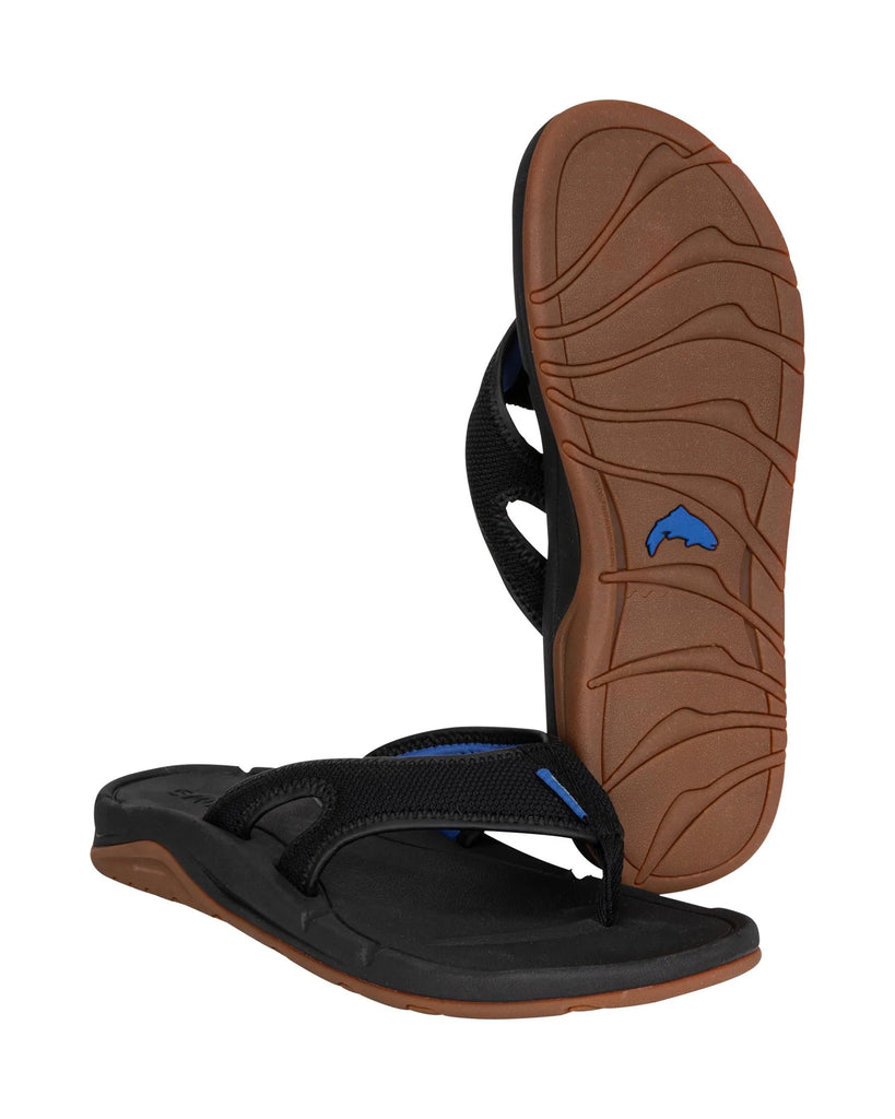 Simms Challenger Flip Flops Black