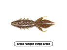 X Zone Lures Pro Series 4" Adrenaline Bug Green Pumpkin Purple Green