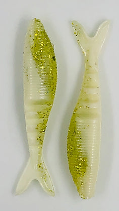 Cross Bait Wack'm Fish Tail Trailer Lime Ice