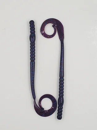 Cross Bait 10.5" Worm Blue Fleck