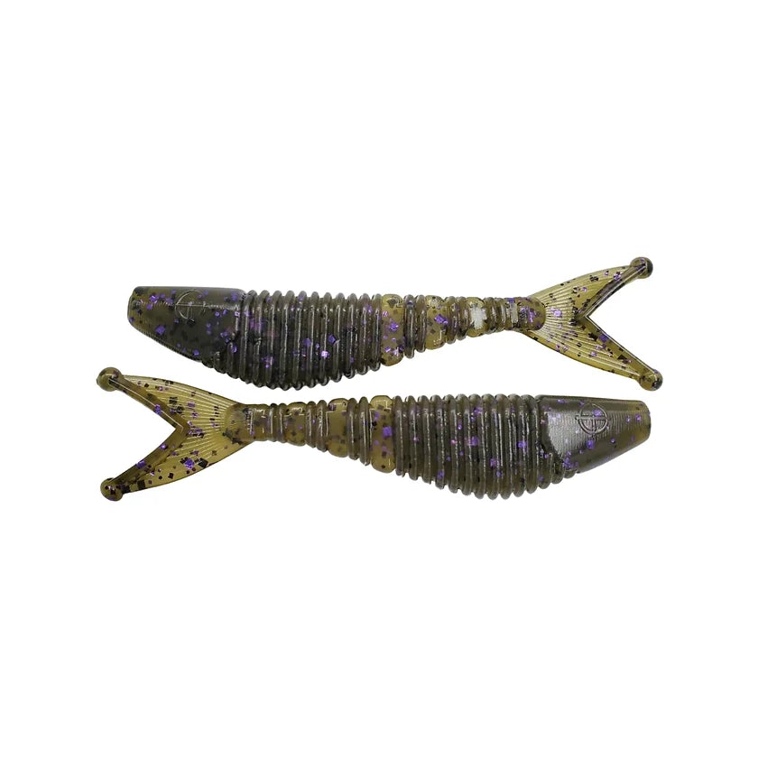Cross Bait Wack'm Fish Tail Trailer Green Pumpkin Magic