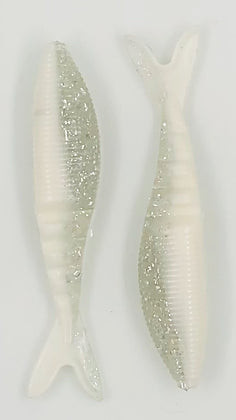 Cross Bait Wack'm Fish Tail Trailer White Ice