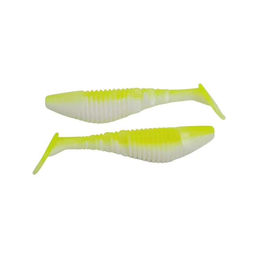 Cross Bait Wack'm Boot Tail Chartreuse White