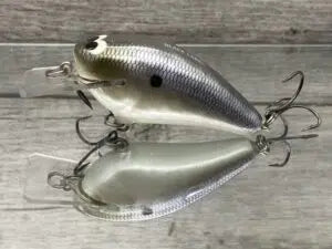 Vtg A.C. SHINER 550 Balsa Fishing Lure 5 1/8 Silver Foil Black