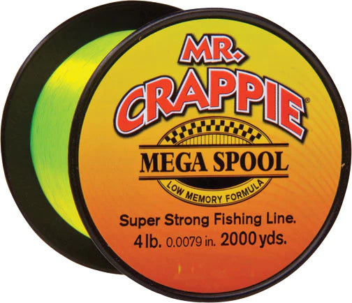 Mr. Crappie Mega Spool HiVis 4LB 2000 YD