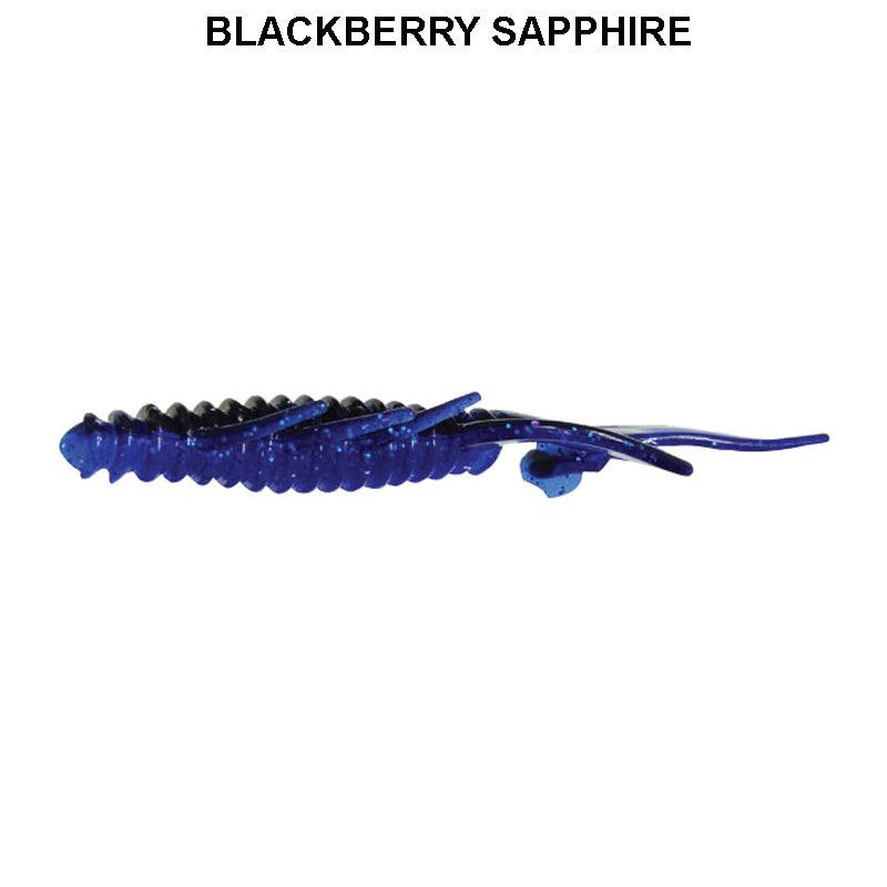 Gene Larew 3.5" Biffle Bug Jr. 8pk blackberry sapphire