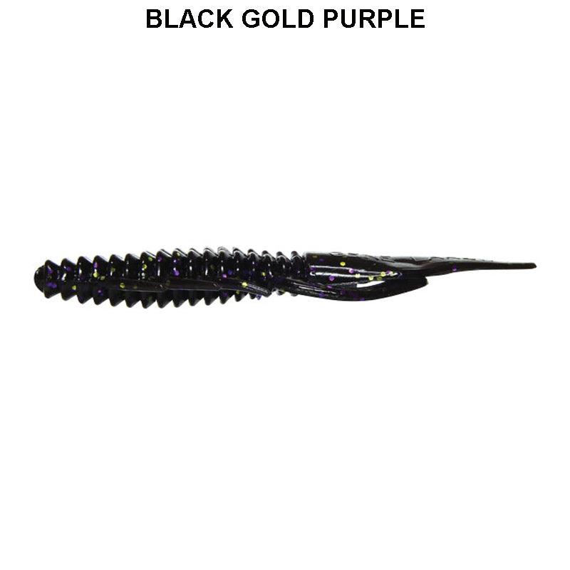 Gene Larew 3.5" Biffle Bug Jr. 8pk black gold purple