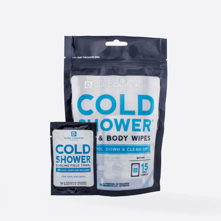 Duke Cannon Cold Shower Face & Body Wipes
