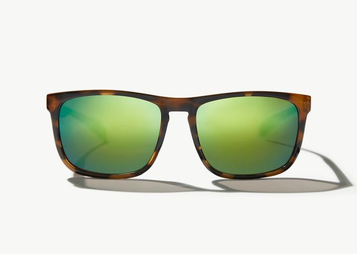 Bajio Calda Sunglasses Brown Tortoise Permit Green Plastic Lens