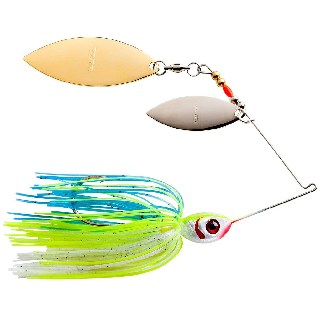 Booyah Blade Double Willow Spinnerbait Citrus Shad DBL Wil Sil Gld 3 8oz