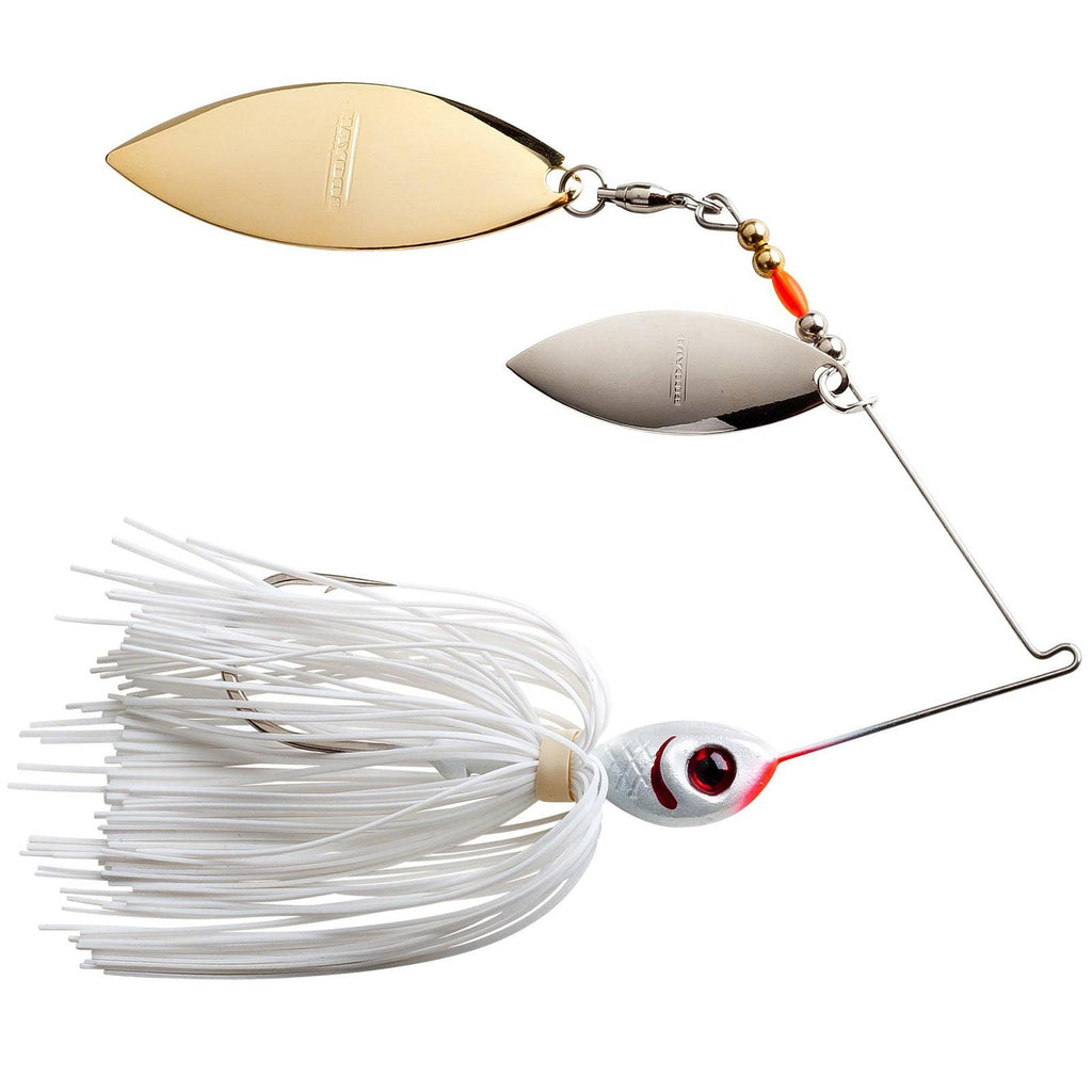 Booyah Blade Double Willow Spinnerbait Snow White DBL Wil Sil Gld