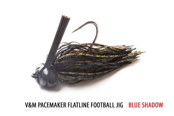 V&M Pacemaker Flatline Football Jig Blue Shadow