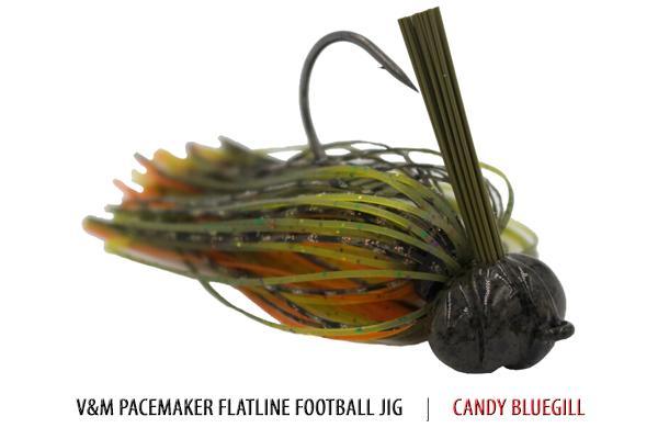 V&M Pacemaker Flatline Football Jig Candy Bluegill (D) 3 4oz