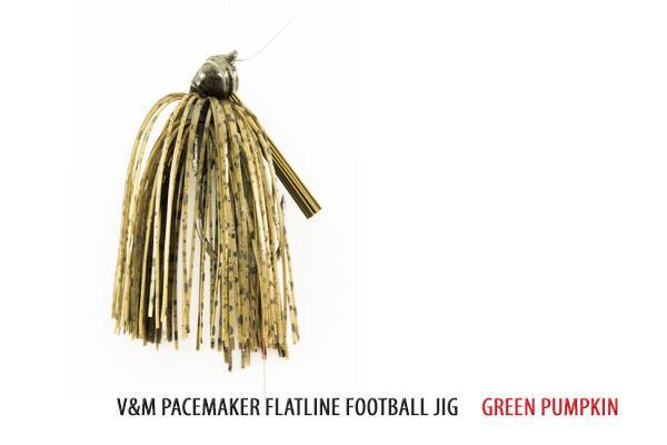 V&M Pacemaker Flatline Football Jig Green Pumpkin