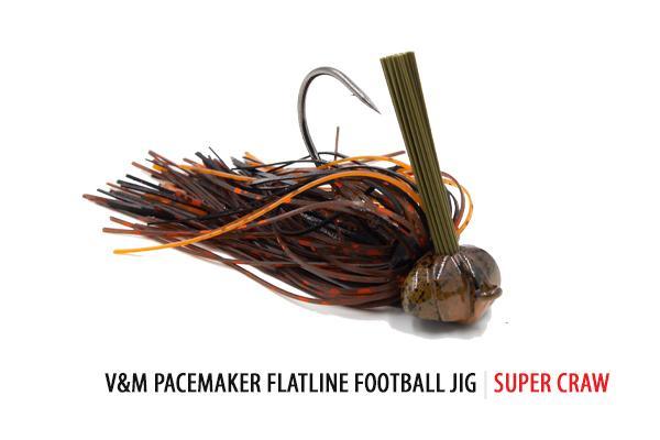 V&M Pacemaker Flatline Football Jig Super Craw 3 4oz