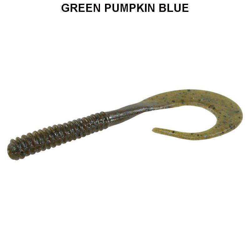 Zoom Big Dead Ringer Worm 8" Green Pumpkin Blue