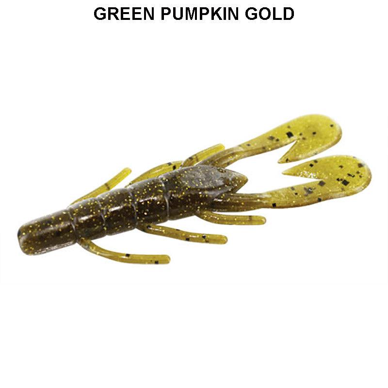 Zoom UltraVibe Speed Craw 3.5" 12pk Green Pumpkin Gold 303 **