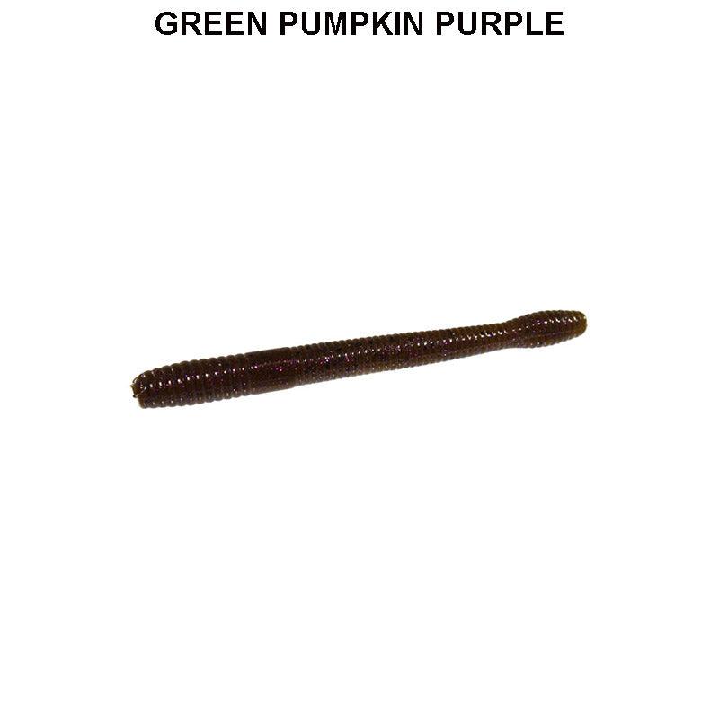Zoom Mag Finesse Worm 10pk Green Pumpkin Purple**