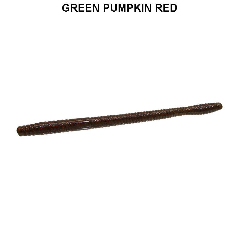 Zoom Magnum Trick Worm 8pk Green Pumpkin Red 202 **