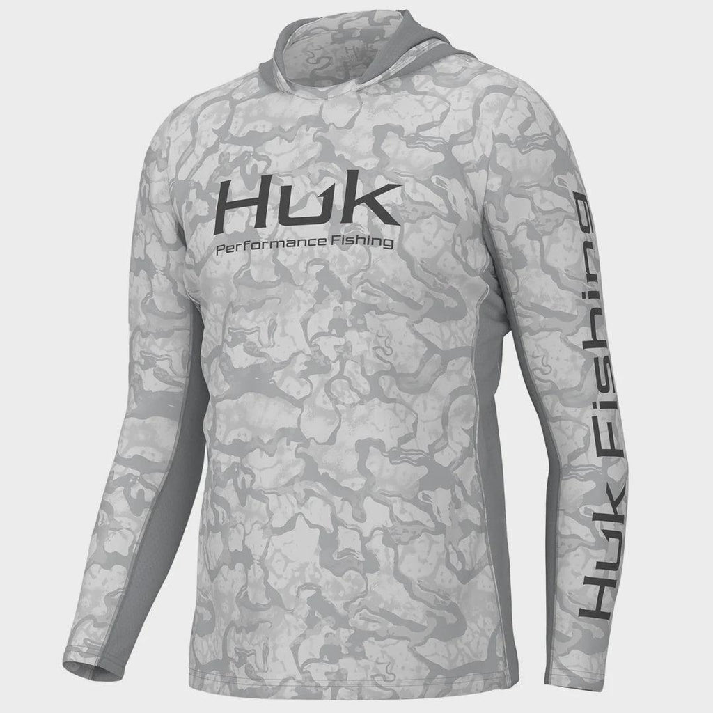 Huk Icon X Long Sleeve Hoodie Inside Reef Grey