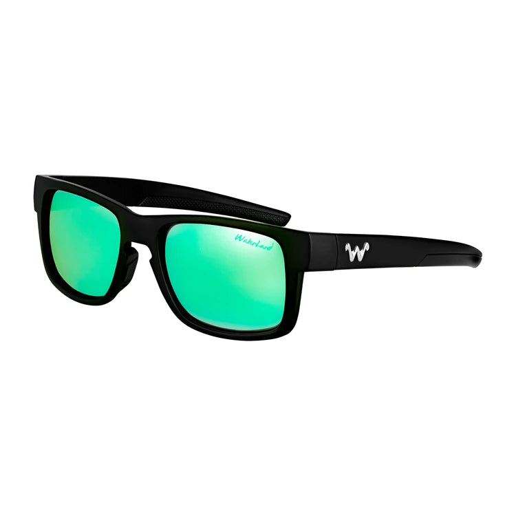 Waterland Catchem Polarized Sunglasses Black - Green Mirror