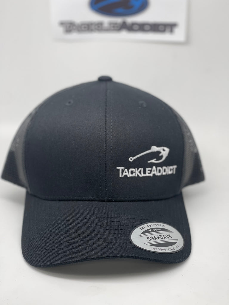 Tackle Addict Hats All Black w White LP Logo Yupong
