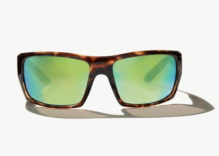 Bajio Nato Sunglasses Dark Tortoise Permit Green Glass Lens