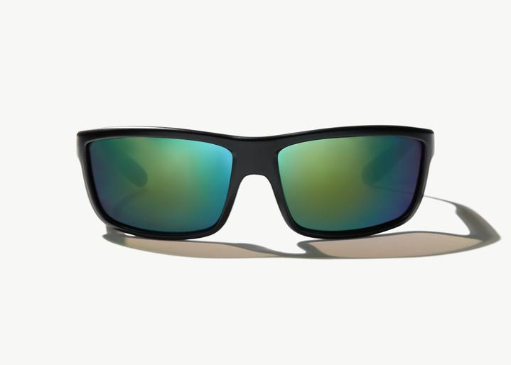 Bajio Nippers Sunglasses Black Matte Green Glass