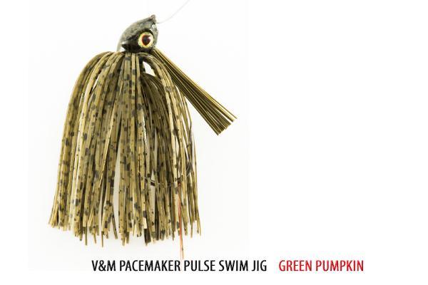 V&M Pacemaker Pulse Swim Jig Green Pumpkin Purple Haze 1 4oz