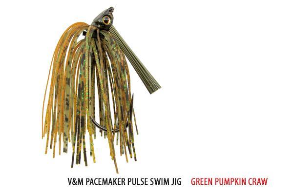 V&M Pacemaker Pulse Swim Jig Green Pumpkin Craw