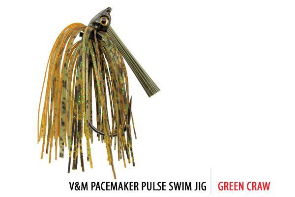 V&M Pacemaker Pulse Swim Jig Green Craw