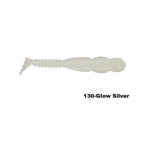 Reins 4″ Fat Rockvibe Shad Super Glow Silver Flake
