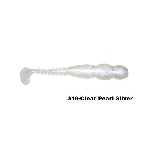 Reins 4″ Fat Rockvibe Shad Clear Pearl Silver