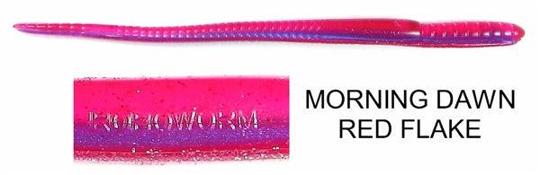 Roboworm Straight Tail 7" Morning Dawn Red Flake