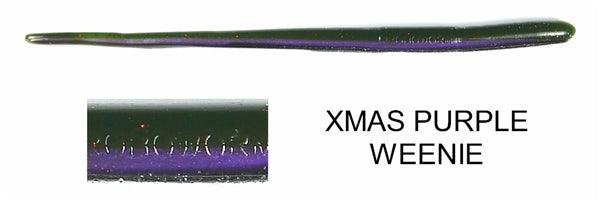 Roboworm Straight Tail 6" Xmas Purple Weenie