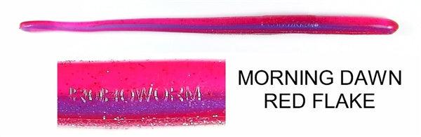 Roboworm Straight Tail 6" Morning Dawn Red Flake