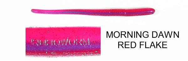 Roboworm Straight Tail 4.5" Morning Dawn Red Flake