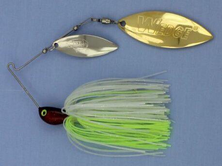 Stanley Code Red Vibra-Wedge Spinner Bait Chartreuse & White Double Willow