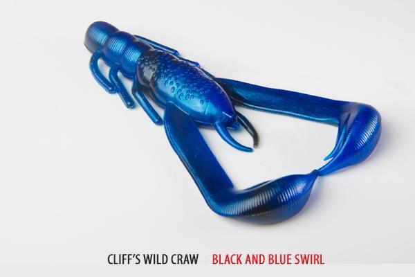 V&M Wild Craw Jr. Black and Blue Swirl**