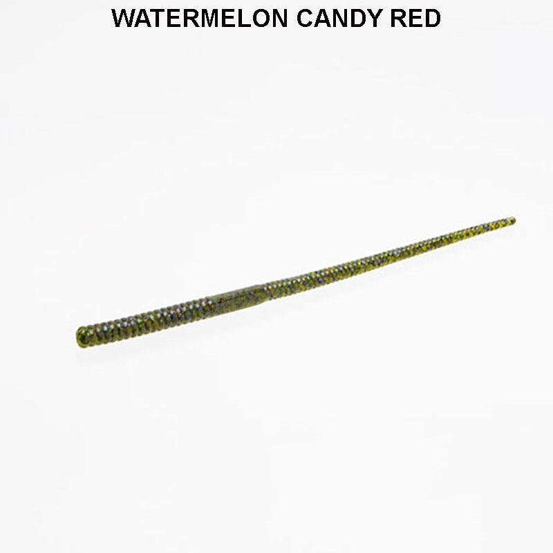 Zoom Magnum Shakey Head Worm 15pk Watermelon Candy Red