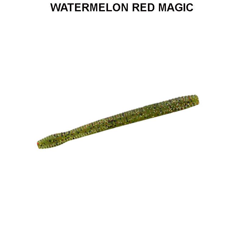 Zoom Mag Finesse Worm 10pk Watermelon Red Magic**
