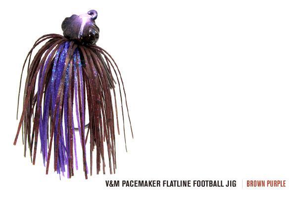 V&M Pacemaker Flatline Football Jig Brown Purple