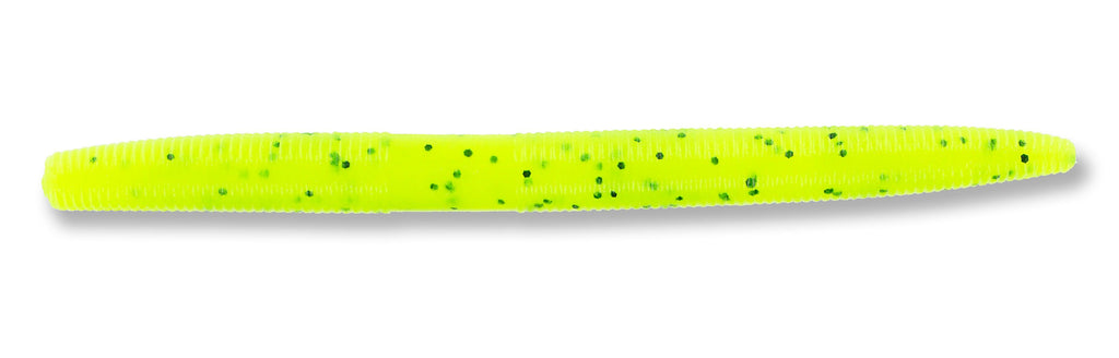 Yamamoto Senko 5" 10pk Chartreuse Black Flake - 156