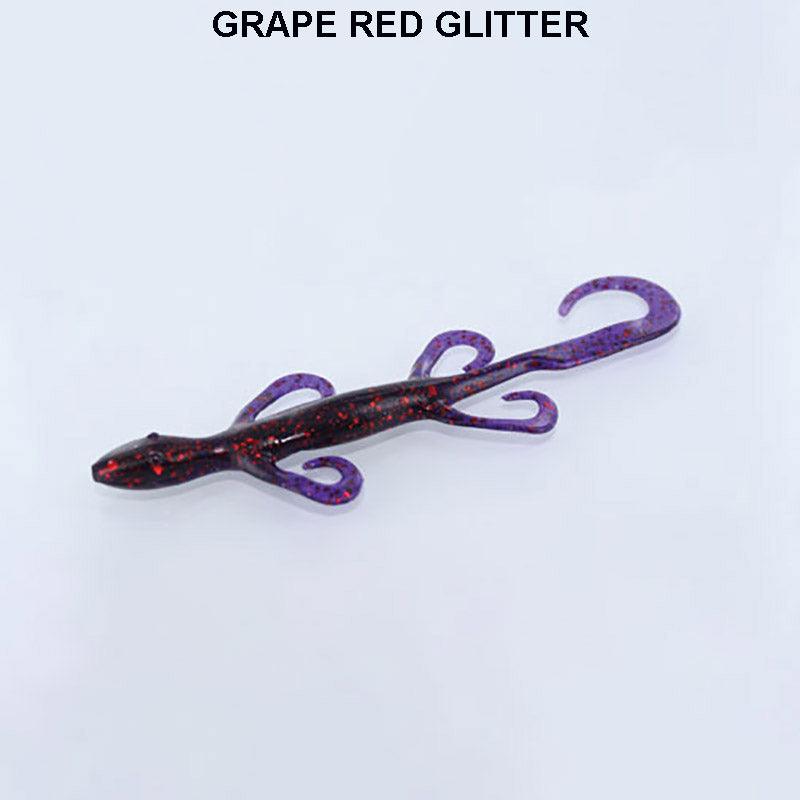Zoom Lizards 6" Grape Red Glitter 063